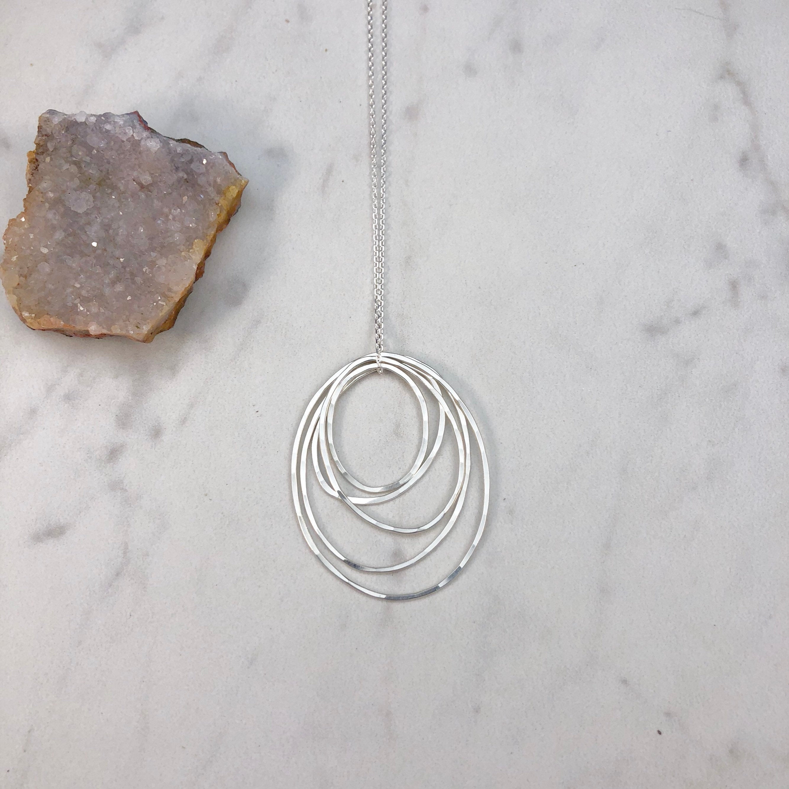 Sterling Silver Large Circle Pendant