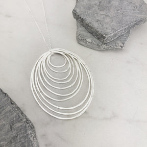 Sterling Silver Ten Circle Necklace