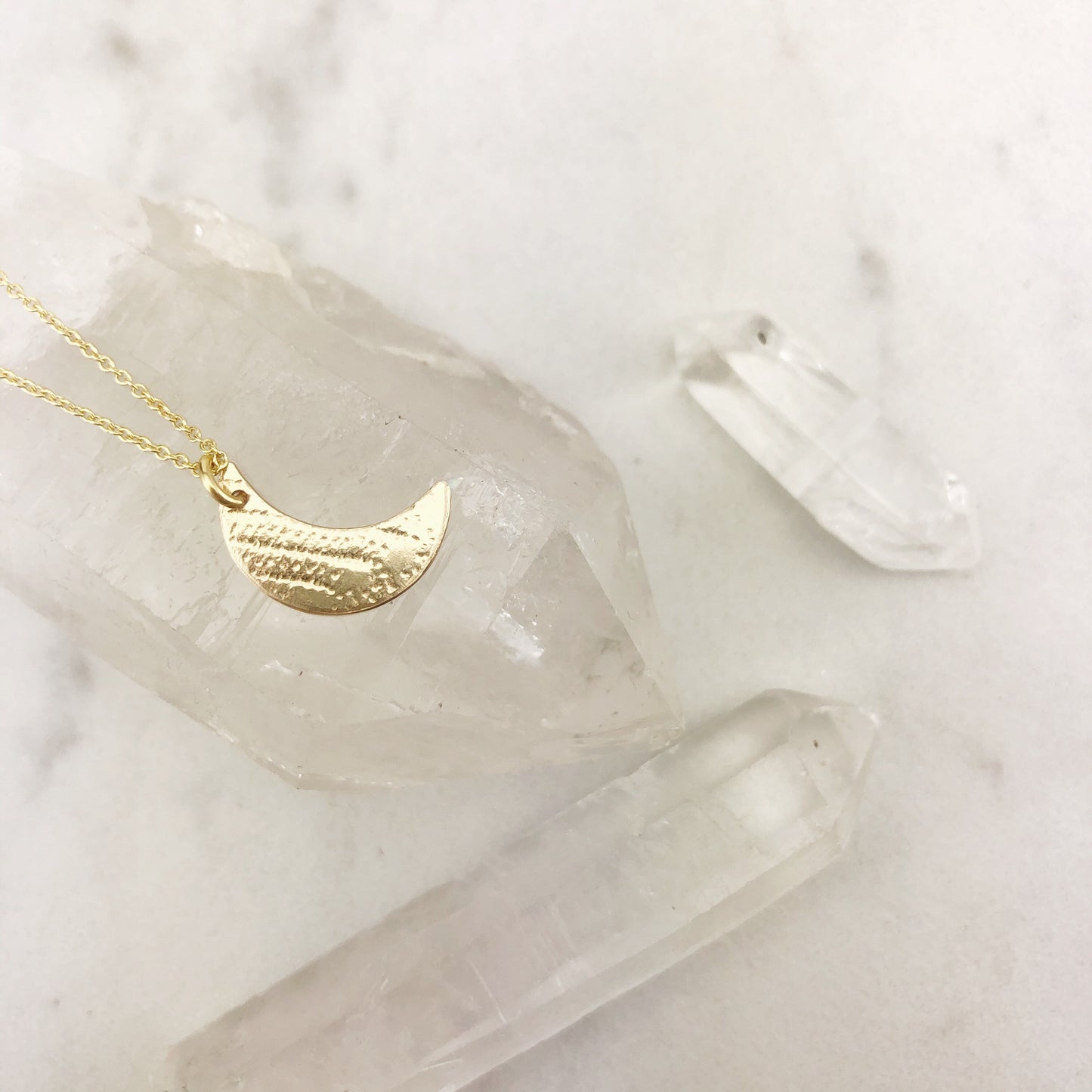 Gold Crescent Moon Necklace | Boho Moon Necklace | Dainty Necklace | Moon Jewelry | Layering Necklace | Celestial Jewelry