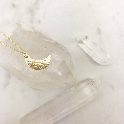 Gold Crescent Moon Necklace | Boho Moon Necklace | Dainty Necklace | Moon Jewelry | Layering Necklace | Celestial Jewelry