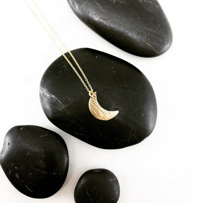 Gold Crescent Moon Necklace | Boho Moon Necklace | Dainty Necklace | Moon Jewelry | Layering Necklace | Celestial Jewelry