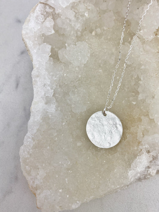Silver Full Moon Necklace, moon necklace, boho charm necklace, silver charm necklace, dainty necklace, delicate moon necklace