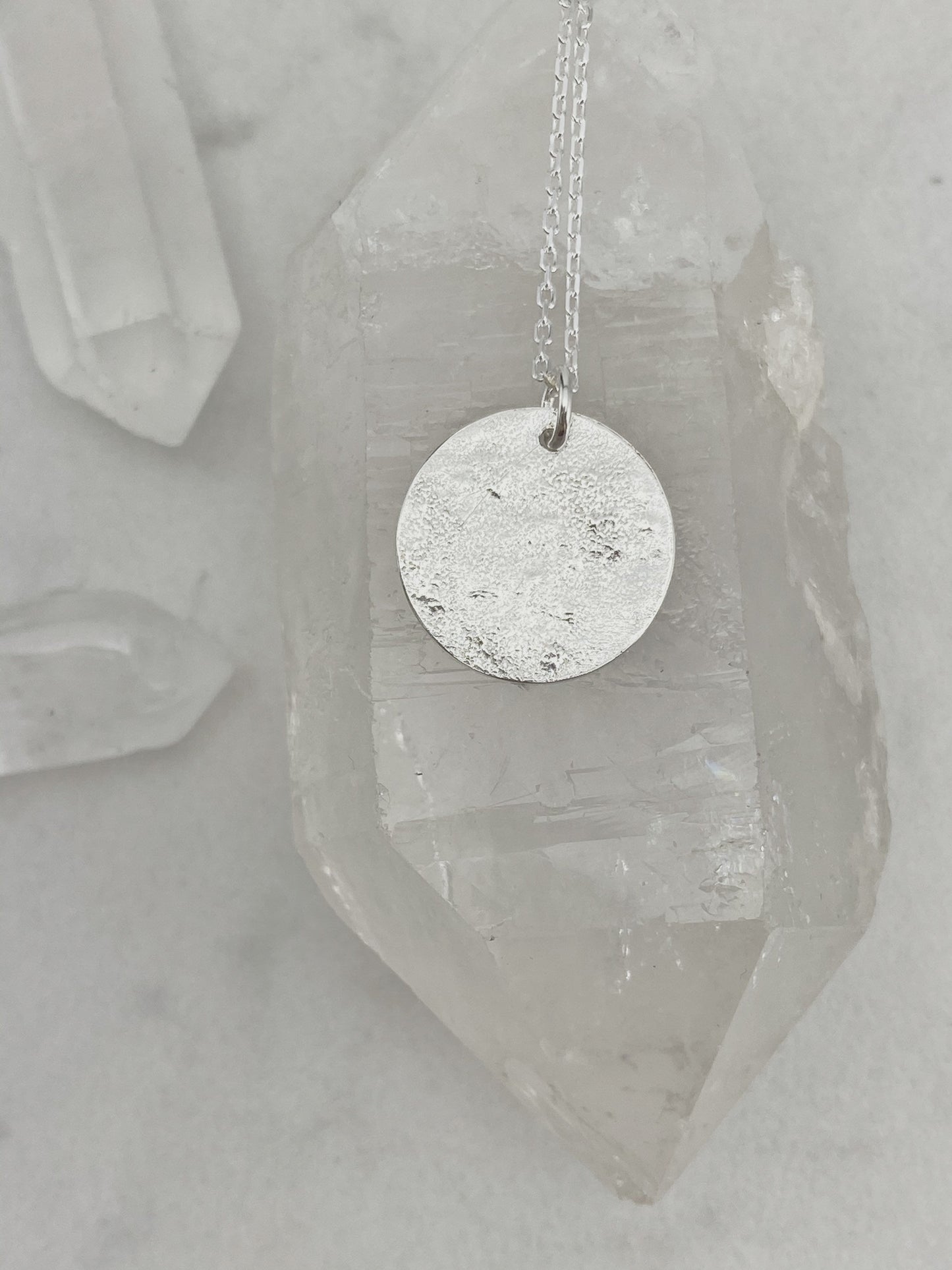 Silver Full Moon Necklace, moon necklace, boho charm necklace, silver charm necklace, dainty necklace, delicate moon necklace