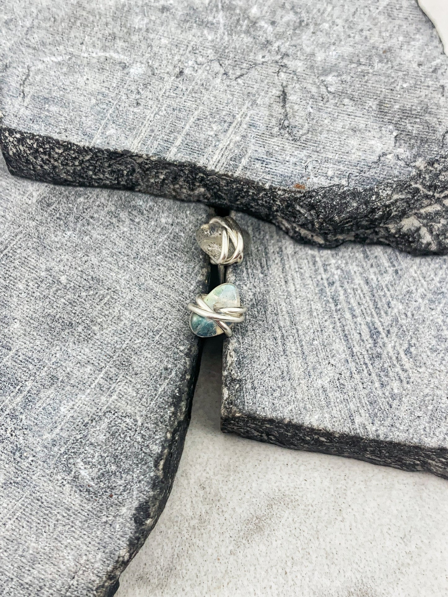 Labradorite Stud Earrings, Minimalist, Post, Studs, Sterling Silver, Gemstone Jewelry