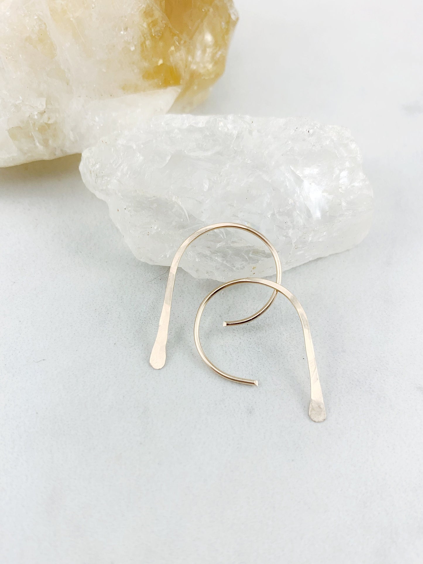 Gold Open Hoops Earrings | Dainty Earrings | Boho Earrings | Gold Boho Hoops | Arch Hoops | Simple Earrings | Open Hoops | Minimalist Earrings