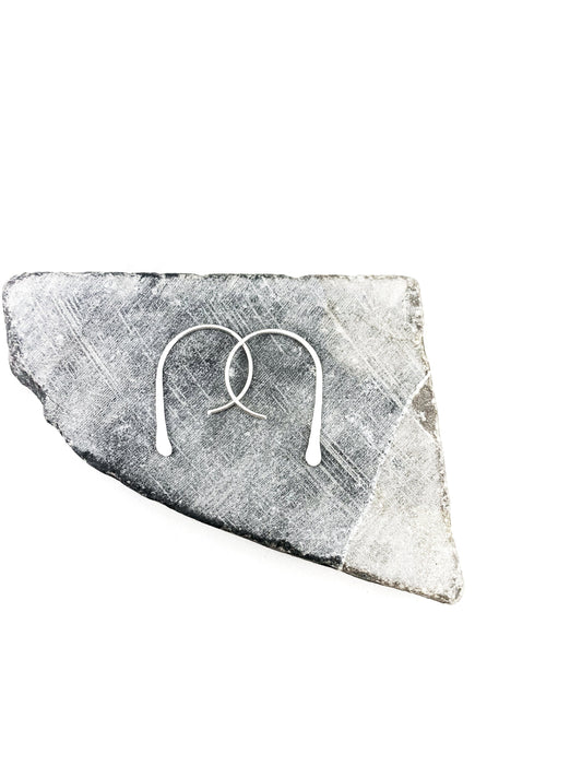 Silver Arch Earrings | Dainty Earrings | Silver Boho Earrings | Silver Hoops | Arch Hoops | Simple Earrings | Open Hoops | Minimalist Earrings